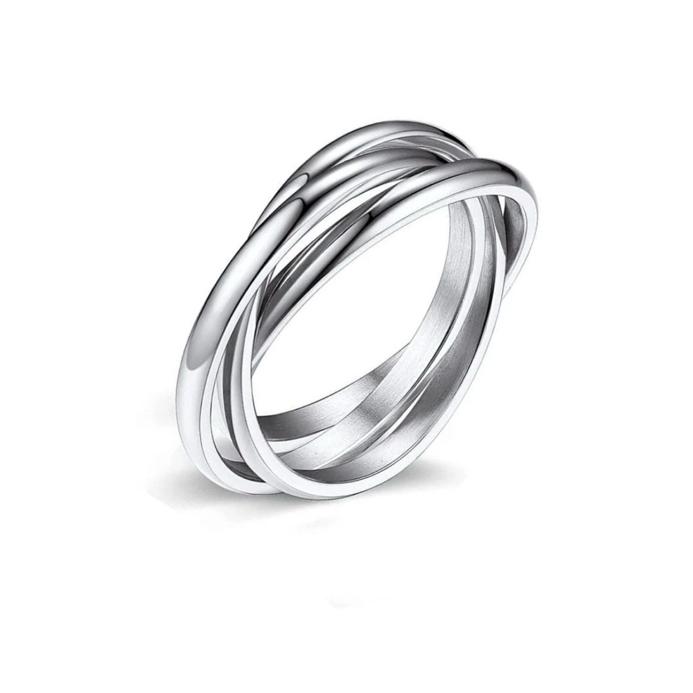 Louise Carter Spins Tidal Roller Ring in sliver size 6 - Picture 2 of 3